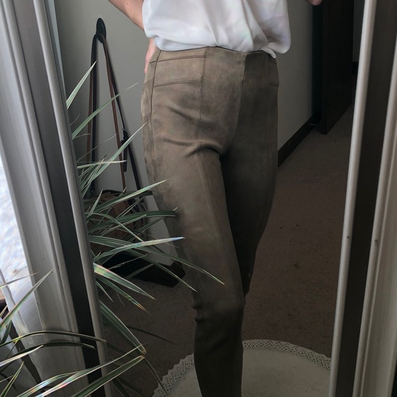 ZARA suede beige pants NWOT - Picture 2 of 3
